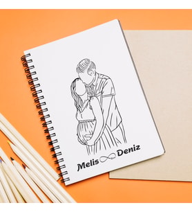Aile Tasarımlı Defter Kişiye Özel
