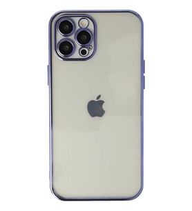 Mey İthalat® iPhone 12 Pro Max Kılıf Lensli Silikon - Mor