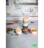 Çok Amaçlı 8'li Mini Saklama Kapları 0.28 Lt.x 8 Adet