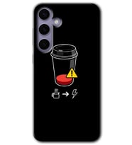 Galaxy S24 Plus Kılıf HD Desen Baskılı Kılıf - Coffee Battery