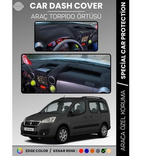 Peugeot PARTNER (2015-2020) Torpido Örtüsü Panel Koruma Torpido Koruma Tam Uyum Kaymaz Özel Kesim