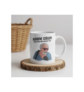 "Banane Oğlum Benim Fıstık Gibi Hayatım Var" Kupa Bardak