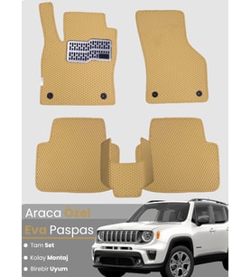 JEEP RENEGADE (2020-2025) Uyumlu EVA Paspas Tam Set–Araca Özel,Kolay Montaj,Su Geçirmez
