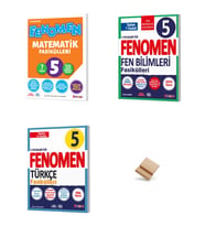 Fenomen 5. Sınıf Maarif Matematik Fen Bilimleri ve Türkçe Fasikülleri 3lü Set Soru Bankası + Telefon Standı