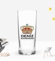 BK Gift Kişiye Özel Tahttaki Kral Tasarımlı Rakı Bardağı -1, Arkadaşa Hediye, Sevgiliye Hediye