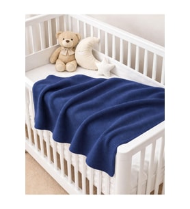 Cosy Bebek Lacivert Kalın Triko Battaniye 90x100