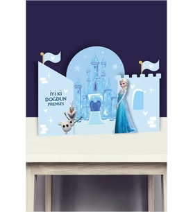 Frozen Parçalı Ayaklı Pano 3Boyutlu (Masa Üstü) * Kalın Kağıt