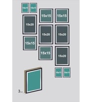 BrfShp 12 Parça Dekoratif Mdf Tablo Seti Çerçeve Görünümlü DKJ023 1199837