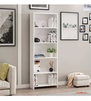 MODİLAYN MISRA 5 Raflı Kitaplık, Kütüphane (Beyaz)