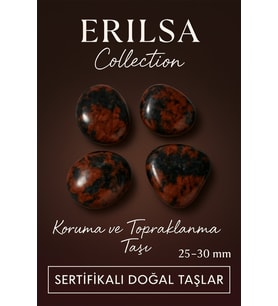 Sertifikalı Mahogany Obsidyen Taşı Kütle 25–30 mm Koruma Güç ve Topraklanma Enerjisi Taşı (Çok Renkli)