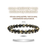 Nelleovana Gold Obsidyen Taş Bileklik ( Vücudu Gençleştirir, Taze Ve Genç Görünmesini Sağlayabilir )