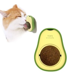 2 Adet Avokado Model Yapışkanlı Kedi Oyuncağı Yenilebilir Kedi Nanesi Otu Catnip Oyun Yalama Topu (Çok Renkli)