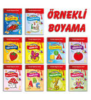 Örnekli Boyama Dizisi 10 Set