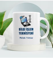 Bilgi İşlem Teknisyeni Kupa Bardak Beyaz