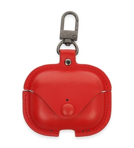 Pilelistore   Airpods Pro 2 (2.nesil) Çanta Deri Kılıf - Kırmızı