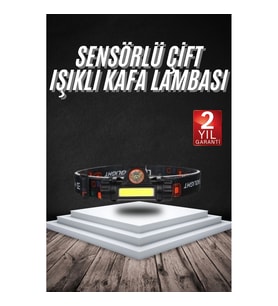Mey İthalat® Kafa Lambası Çalışma Işığı Süper Parlak Mıknatıslı Lityum Lion Pilli