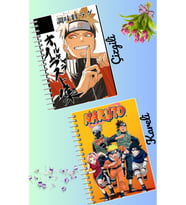 Naruto anime defter seti 2 adet A4 boyutu 21*30 çizgili + kareli 60 syf