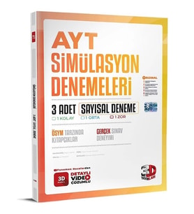 3D Yayınları Ayt Tüm Dersler Sayısal Simülasyon 3 Deneme Sınavı Yeni