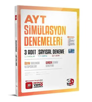 3D Yayınları Ayt Tüm Dersler Sayısal Simülasyon 3 Deneme Sınavı Yeni