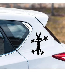 Araba komik Etiket Yapıştırma Siyah Renk 2 Adet 20 cm