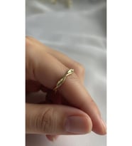 Luxury Burgu Yüzük Ayarlı 925 Ayar
