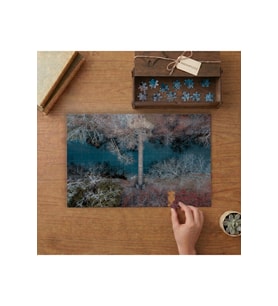 Kuş Bakışı Köprü - Deniz - Doğa Manzarası Tasarımı 240 parça Ahşap Puzzle Ahşap Kutuda MP05911