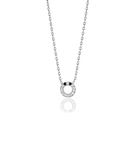 Söğütlü Silver Gümüş  rodyumlu üç boyutlu minimal Ö gümüş harf kolye
