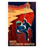 Mars Gezginleri Mars'a Yolculuk Istiyor Nasa Işe Alım Propagandası Tablo Ahşap Poster Dekoratif