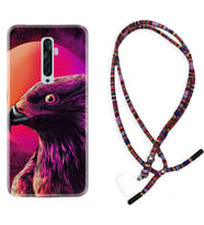 Oppo Reno 2Z 4 Lite 4 Pro 5 6 7 A31 Kılıf Boyun Asklı Rasta Silikon Red Eagle 1752