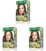 Sea Color Amonyaksız, Vegan, Doğal, Besleyici Kalıcı Saç Boyası%100 Beyaz Kapama (1 Paket 2 X 50 Ml