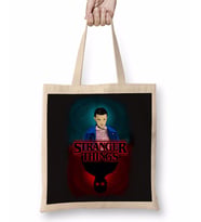 Stranger Things Mundo İnvertido Bez Çanta Uzun Saplı