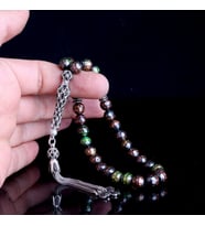 925 AYAR GÜMÜŞ SET PÜSKÜLLÜ RENK DEĞİŞTİREN HİS TAŞI TESBİH