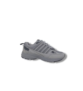 Lutton 215 Unisex Gri Bağcıklı File Yürüyüş Koşu Büyük Numara Spor Ayakkabı 45 46 47 48