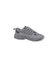 Lutton 215 Unisex Gri Bağcıklı File Yürüyüş Koşu Büyük Numara Spor Ayakkabı 45 46 47 48