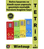 #Tetris Retro 90lar Klasik Oyun Konsolu Pilli Taşınabilir Şık Hediye Tetris Nostaljik El Atarisi