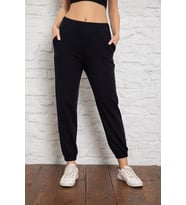 Kadın Lacivert Cep Detaylı Paçası Lastikli Eşofman Alt SLM046