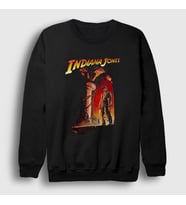 Presmono Unisex Siyah Temple Of Doom Film Indiana Jones Sweatshirt 487891tt