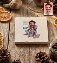 Kişiye Özel Karikatürlü Dog Dad Köpek Babası Bardak Altlığı Babalar Günü Hediyesi