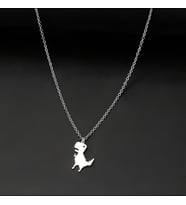 gümüş dinazor unisex kolye (Gümüş)