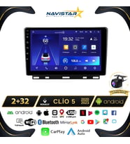 Clio 5 2020-2023 Model 2+64GB Android 13 Kablosuz Carplay Navigasyon Multimedya Sistemi