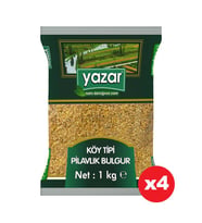 Yazar Köy Tipi Pilavlık Bulgur 1 Kg x 4 Paket