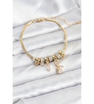 Pirinç Gold Renk Tinkerbell Charmlı Kadın Bileklik 5886 - HPSBYI1931-4439