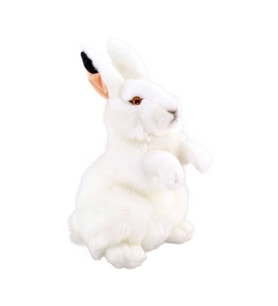 Beyaz Tavşan Peluş 28 cm