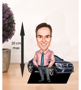 KİŞİYE ÖZEL KARİKATÜR mercedesli adam BİBLOSU