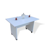 Vena Tekerlekli Sehpa 90x60x60cm (Beyaz)