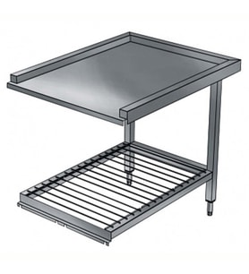 Electrolux Professional Bulaşık Çıkış Tezgahı, Izgara Taban Raflı, 900 Mm, Kazan Yıkama Makinesi İçin BHPUTS09