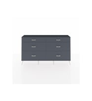 Arges Konsol 6 Çekmeceli  176x30x99 Çam-Antrasit