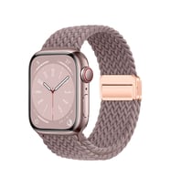 Apple Watch 10 42mm Uyumlu Zore KRD-134 Örgü Tasarımlı Hasır Kordon Strap Kayış