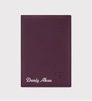 BK Gift Kişiye Özel İsimli Garbalia Hakiki Deri Kartlık ve Pasaport Kılıfı  Unisex Çok Bölmeli Seyahat Cüzdanı (Mürdüm)