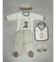 Gaye 5'Lİ ZIBIN SET (Kahverengi)